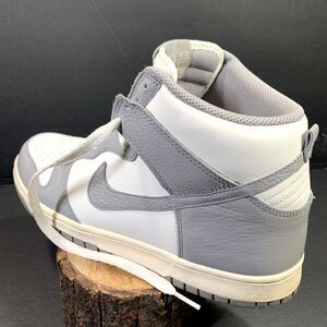 Nike Dunk Mens High Sail Pack Retro Grey Vintage White Shoe Size 10.5 ( Rare )